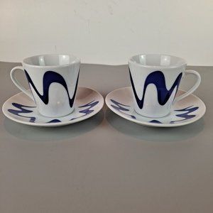Top Moka 2 Expresso Cups & 2 Saucers - Italy